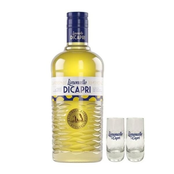 Original Limoncello di Capri with 2 glasses